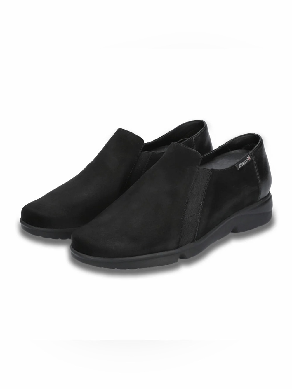 Mephisto Mobils Air-Relax Black Nubuck Leather Slip On Shoes Women US 9 EU 6.5